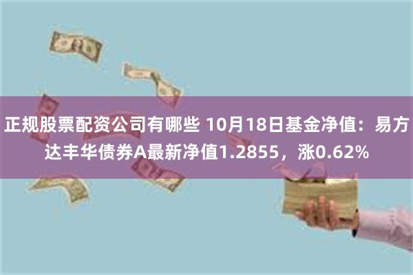 正规股票配资公司有哪些 10月18日基金净值：易方达丰华债券A最新净值1.2855，涨0.62%