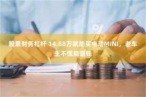 股票财务杠杆 14.88万就能买电动MINI，老车主不慌能退钱