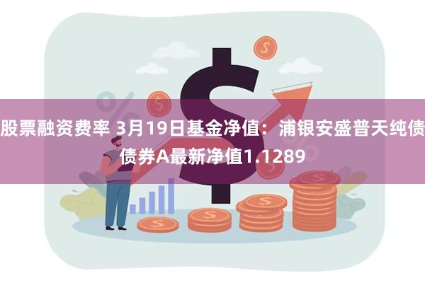 股票融资费率 3月19日基金净值：浦银安盛普天纯债债券A最新净值1.1289