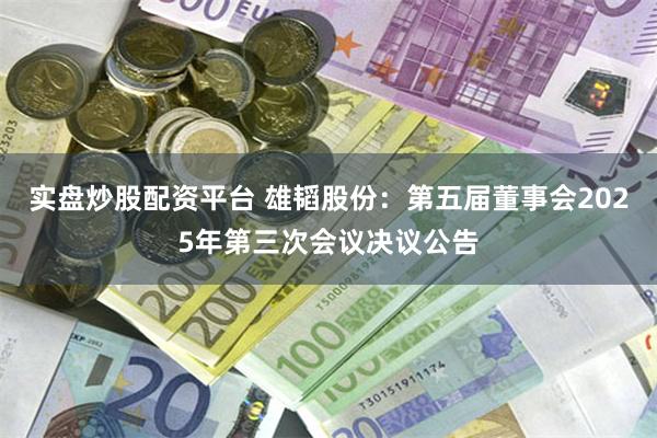 实盘炒股配资平台 雄韬股份：第五届董事会2025年第三次会议决议公告